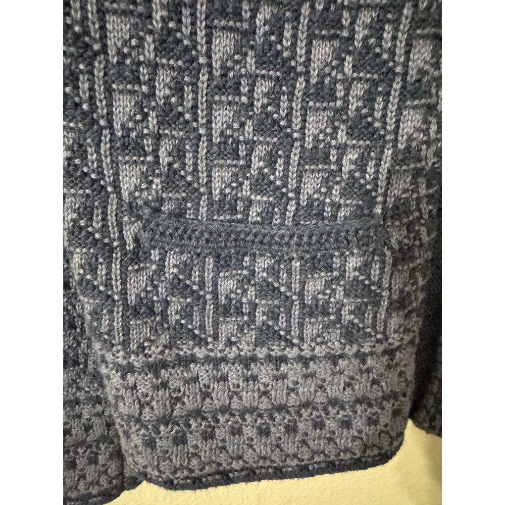 Odd Molly Blue V-Neck Snap Front Knit Cardigan Size 1 US Small/ 6 - Picture 8 of 10